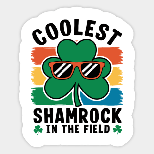 Coolest Shamrock In The Field Sticker
